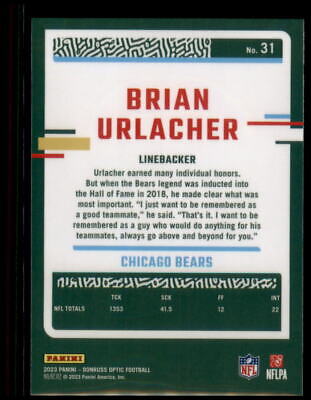 2023 Donruss Optic #31 Brian Urlacher