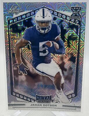 2022 Leaf Draft #B-JD2 Jahan Dotson Metal Mojo Silver Rookie