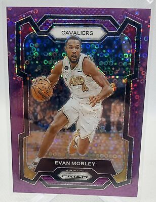 2023-24 Panini Prizm #55 Evan Mobley Prizms Fast Break Purple #/75