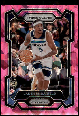 2023-24 Panini Prizm #238 Jaden McDaniels Prizms Pink Ice