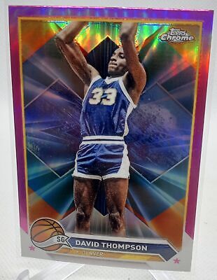 2023-24 Topps Chrome #116 David Thompson Pink Refractors