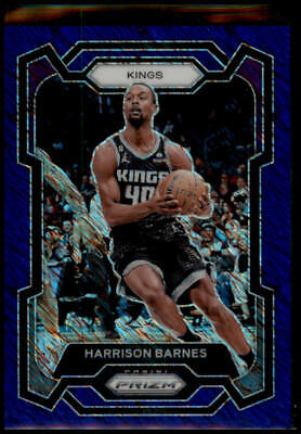 2023-24 Panini Prizm #221 Harrison Barnes Prizms Blue Shimmer FOTL #/35