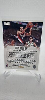 2023-24 Panini Prizm Deca #171 Kris Murray Base Prizms Red #/199 Rookie