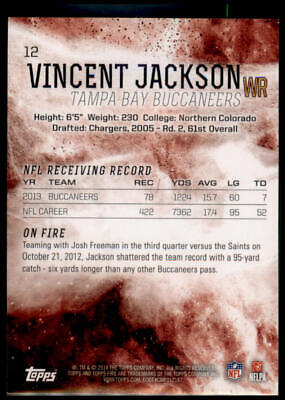 2014 Topps Fire #12 Vincent Jackson