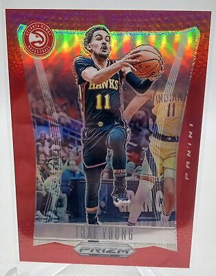 2023-24 Panini Prizm Deca #109 Trae Young Base Prizms Red #/199