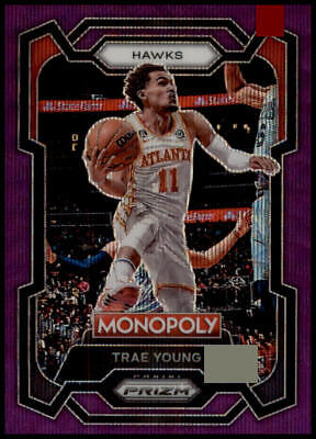 2023-24 Panini Prizm Monopoly #4 Trae Young Purple