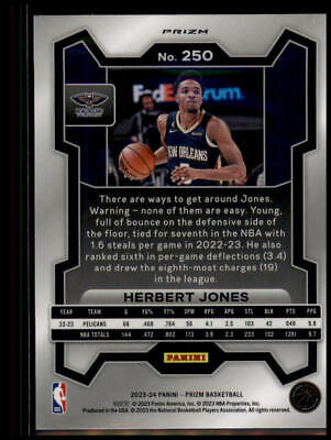 2023-24 Panini Prizm #250 Herbert Jones Prizms Red Ice