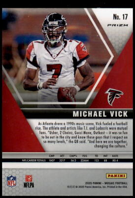 2020 Panini Mosaic #17 Michael Vick Prizm Camo Pink