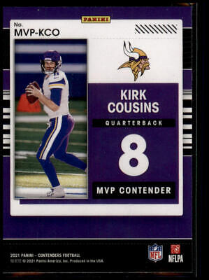 2021 Panini Contenders #MVP-KCO Kirk Cousins MVP Contenders