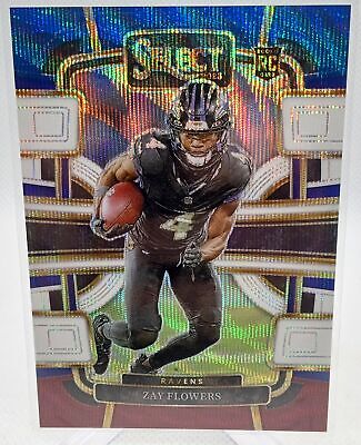 2023 Panini Select #8 Zay Flowers Tri-Color Prizms #/259 Rookie