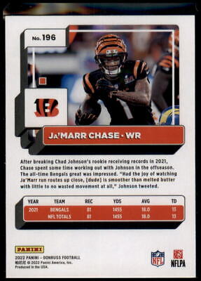 2022 Donruss #196 Ja'Marr Chase Red Press Proof