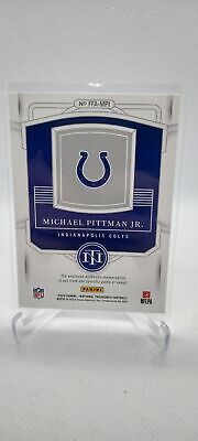 2022 Panini National Treasures #FFA-MPI Michael Pittman Jr. Framed Fabric  #/49