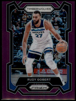 2023-24 Panini Prizm #59 Rudy Gobert Prizms Purple #/99