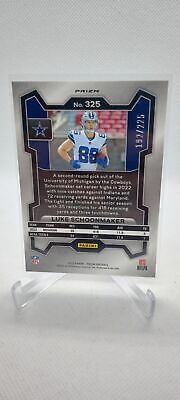 2023 Panini Prizm #325 Luke Schoonmaker Purple Ice Rookie #/225