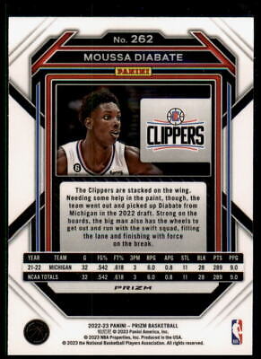 2022-23 Panini Prizm #262 Moussa Diabate Prizms Red Ice