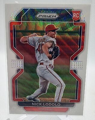 2022 Panini Prizm #75 Nick Lodolo White Wave Prizm Rookie