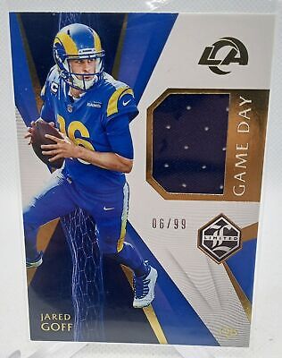 2020 Panini Limited #GD-JG Jared Goff Game Day Swatches #/99