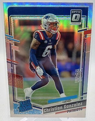 2023 Donruss Optic #274 Christian Gonzalez Holo Silver Rated Rookie