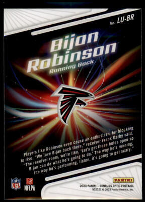 2023 Donruss Optic #LU-BR Bijan Robinson Light It Up! Rookie