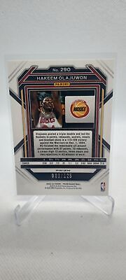 2022-23 Panini Prizm #290 Hakeem Olajuwon Prizms Blue Ice #/125