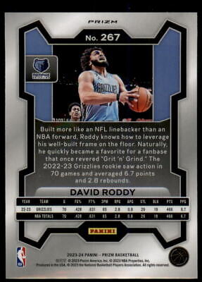 2023-24 Panini Prizm #267 David Roddy Prizms Red White and Blue