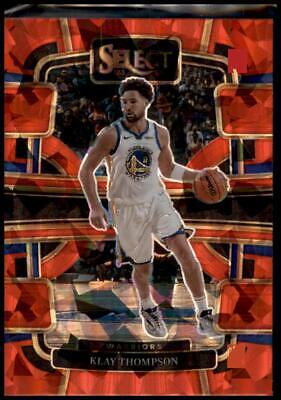 2023-24 Panini Select #3 Klay Thompson Red Cracked Ice Prizms