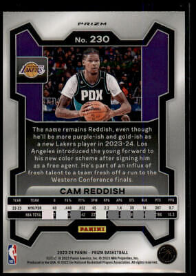 2023-24 Panini Prizm #230 Cam Reddish Prizms Silver