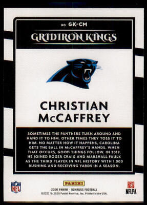 2020 Donruss #GK-CM Christian McCaffrey Gridiron Kings