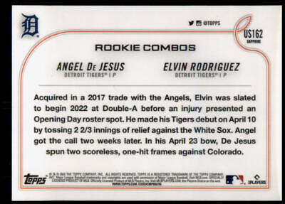 2022 Topps Chrome Update Sapphire Edition #US162 Angel De Jesus Elvin Rodriguez