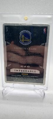 2020-21 Panini Impeccable #7 Stephen Curry Stainless Stars Purple #/49