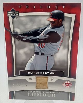 2005 UD Trilogy #PR-KG1 Ken Griffey Jr. Generations Lumber Bat  Silver  #/115