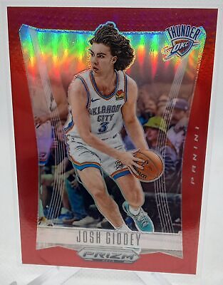 2023-24 Prizm Deca #299 Josh Giddey Base Prizms Red #/199