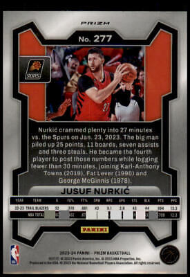 2023-24 Panini Prizm #277 Jusuf Nurkic Prizms Silver