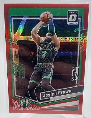 2023-24 Donruss Optic #113 Jaylen Brown Red #/99