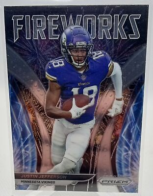 2021 Panini Prizm #F-9 Justin Jefferson Fireworks