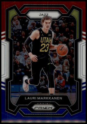 2023-24 Panini Prizm #93 Lauri Markkanen Prizms Red White and Blue