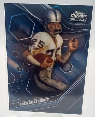 2023 Topps Composite #137 Fred Biletnikoff  Chrome Black Blue Refractor #/75