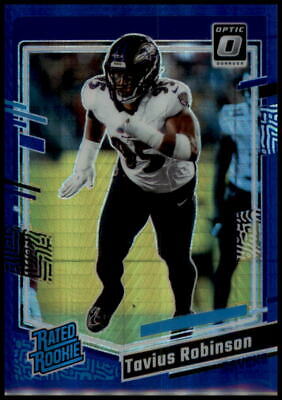 2023 Donruss Optic #208 Tavius Robinson Blue Hyper Rated Rookie