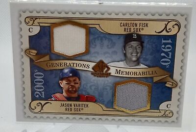 2009 SP Legendary Cuts - Generations Dual Patch   Jason Varitek / Carlton Fisk