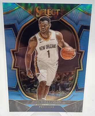 2022-23 Panini Select #24 Zion Williamson Light Blue Prizms #/299