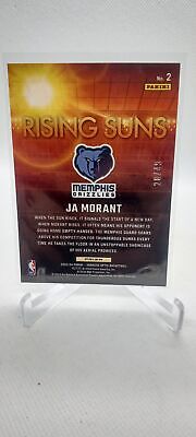 2023-24 Donruss Optic #2 Ja Morant Rising Suns Blue #/49