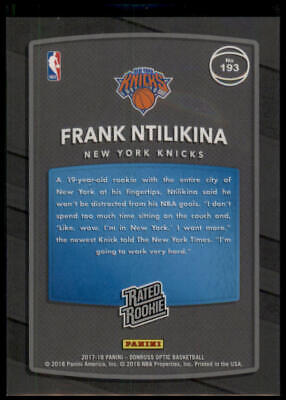 2017-18 Donruss Optic #193 Frank Ntilikina Rated Rookie Shock