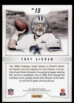 2013 Panini Prizm #15 Troy Aikman Decade Dominance