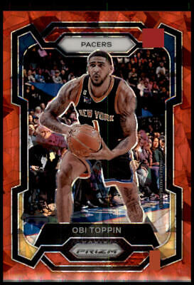 2023-24 Panini Prizm #249 Obi Toppin Prizms Red Ice