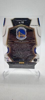 2022-23 Panini Select #110 Andrew Wiggins Orange Prizms Die Cut #/65