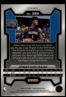 2023-24 Panini Prizm #288 Jonathan Isaac Prizms Silver