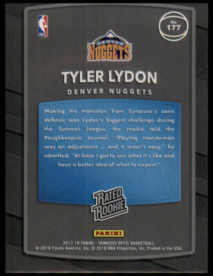 2017-18 Donruss Optic #177 Tyler Lydon Rated Rookie Shock