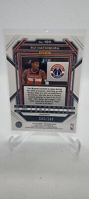 2022-23 Panini Prizm #190 Rui Hachimura Prizms Purple Ice #/149