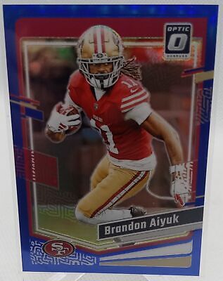 2023 Donruss Optic #167 Brandon Aiyuk Blue #/199