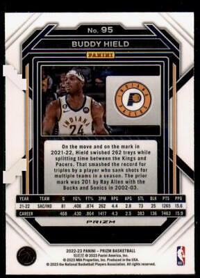 2022-23 Panini Prizm #95 Buddy Hield Prizms Red Ice